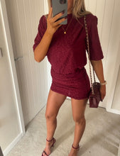 Load image into Gallery viewer, SOPHIA BURGUNDY TOP + SKIRT