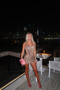 GIGI EXCLUSIVE SEQUIN LEOPARD CORSET + SKIRT